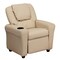 Emma and Oliver Contemporary Kids Recliner with Cup Holder and Headrest